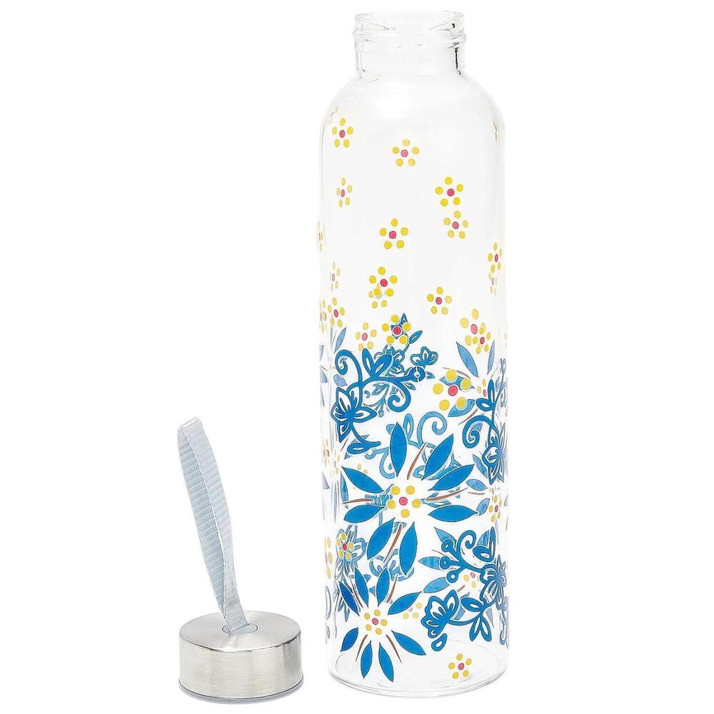 Temp-tations 2-Pack 20-oz Travel Glass Bottles with Lids Palm